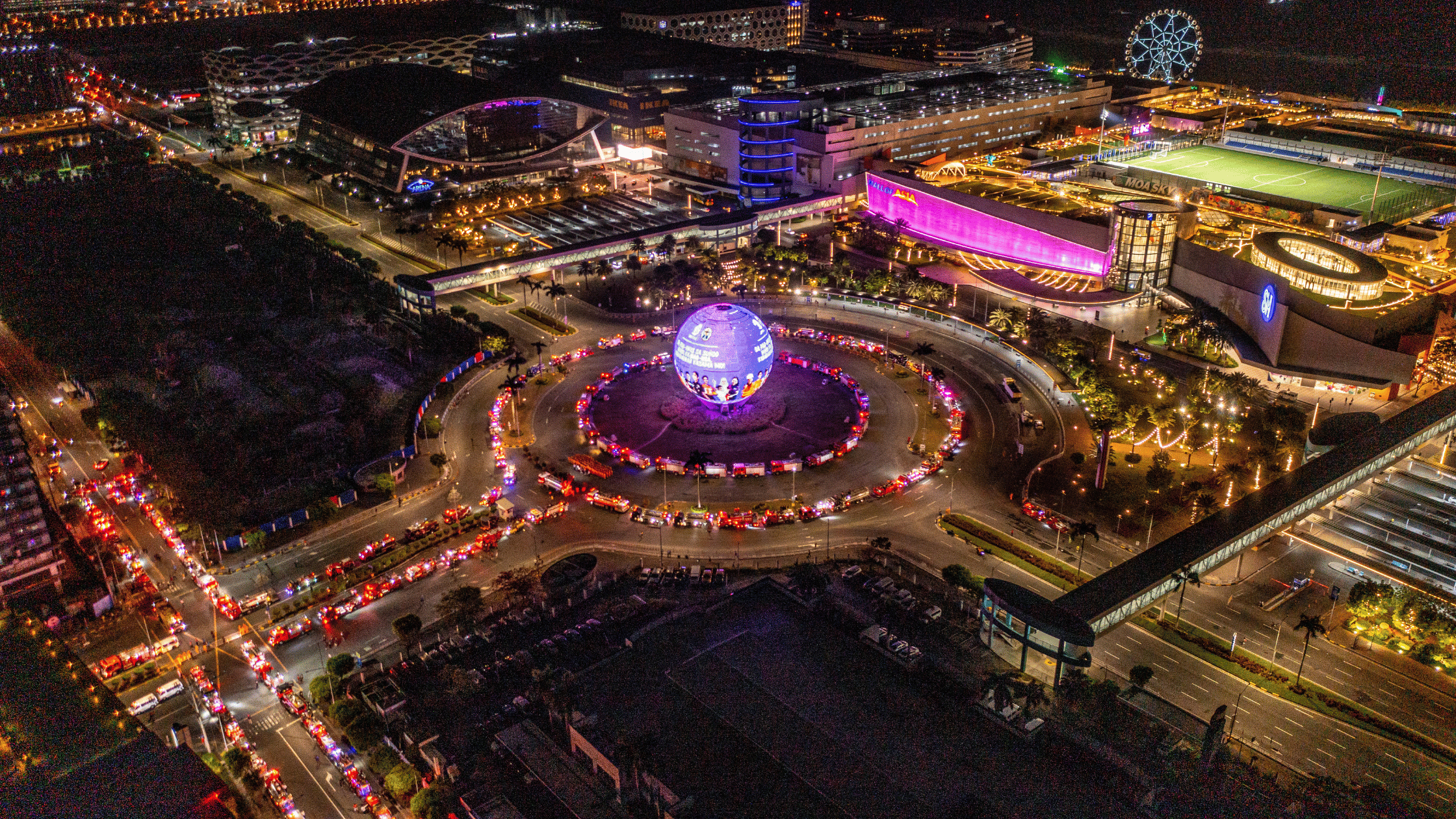 SM and the Bureau of Fire Protection light the MOA Complex